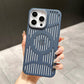For iPhone 16ProMax 16 15 14 13 12 Plus Pro Max Phone Case, Hollow Out Matte Cooling Magnetic PC Ultra Light, Heat Dissipation Metal Lens Protection Soft Full Cover