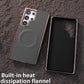 For Samsung S25Ultra S24 S23 S22 Plus FE Phone Case, Plating Antislip Matte Luxury Leather Emboss Strong Magnetic Slim Protection Shockproof Hard Full Cover