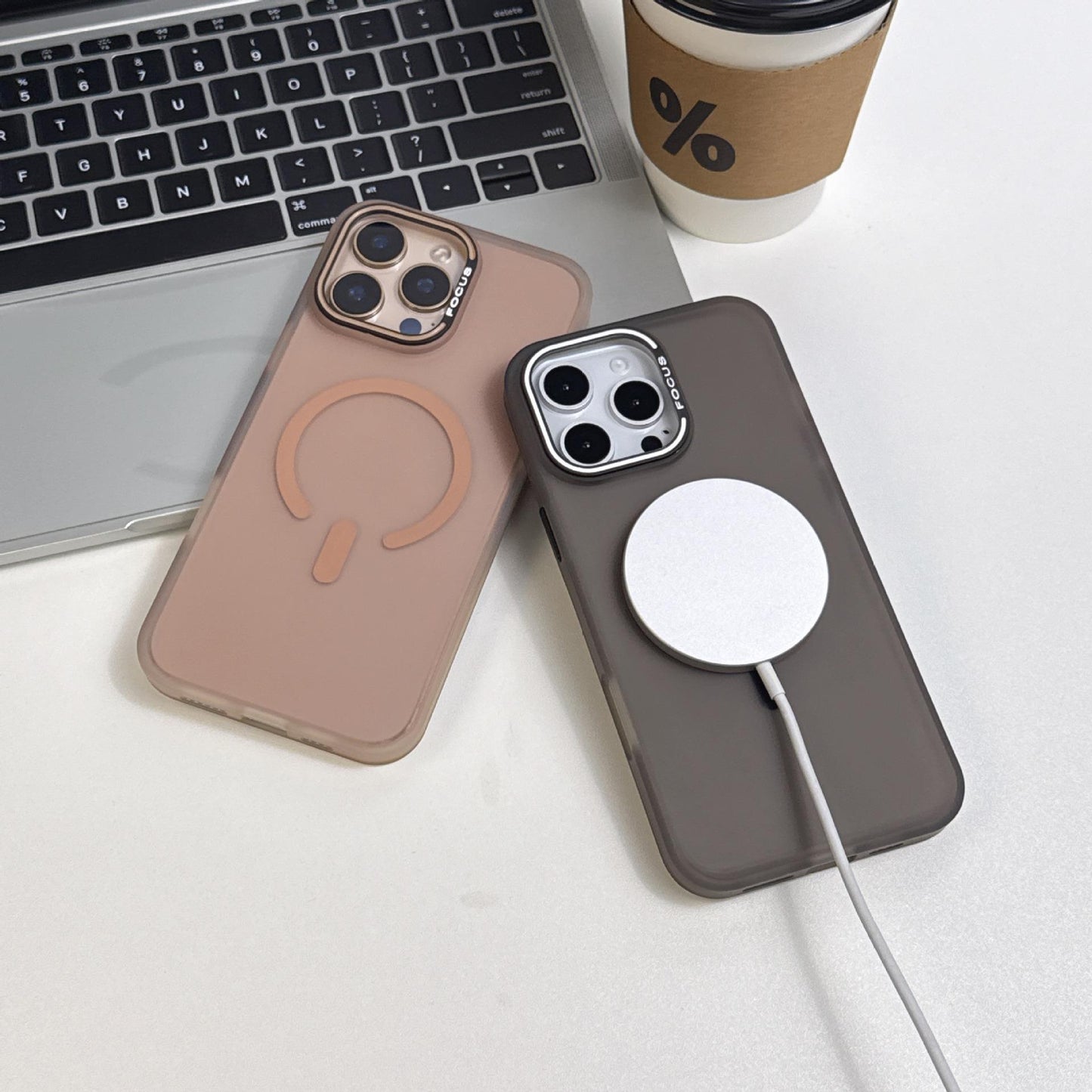 Matte PC Transparent Magnetic Len Protection Shockproof Phone Case For iPhone 16ProMax 15 14 13 12 11 Clear Skin Feel Hard Full Cover