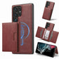 For Samsung S25 S24 S23 A16 A15 A36 A35 A56 A55 A53 Leather Phone Case with Strong Magnetic Triple Fold Wallet, Anti-Fall Card Bag Kickstand for Magsafe Shockproof Business Hard Full Cover