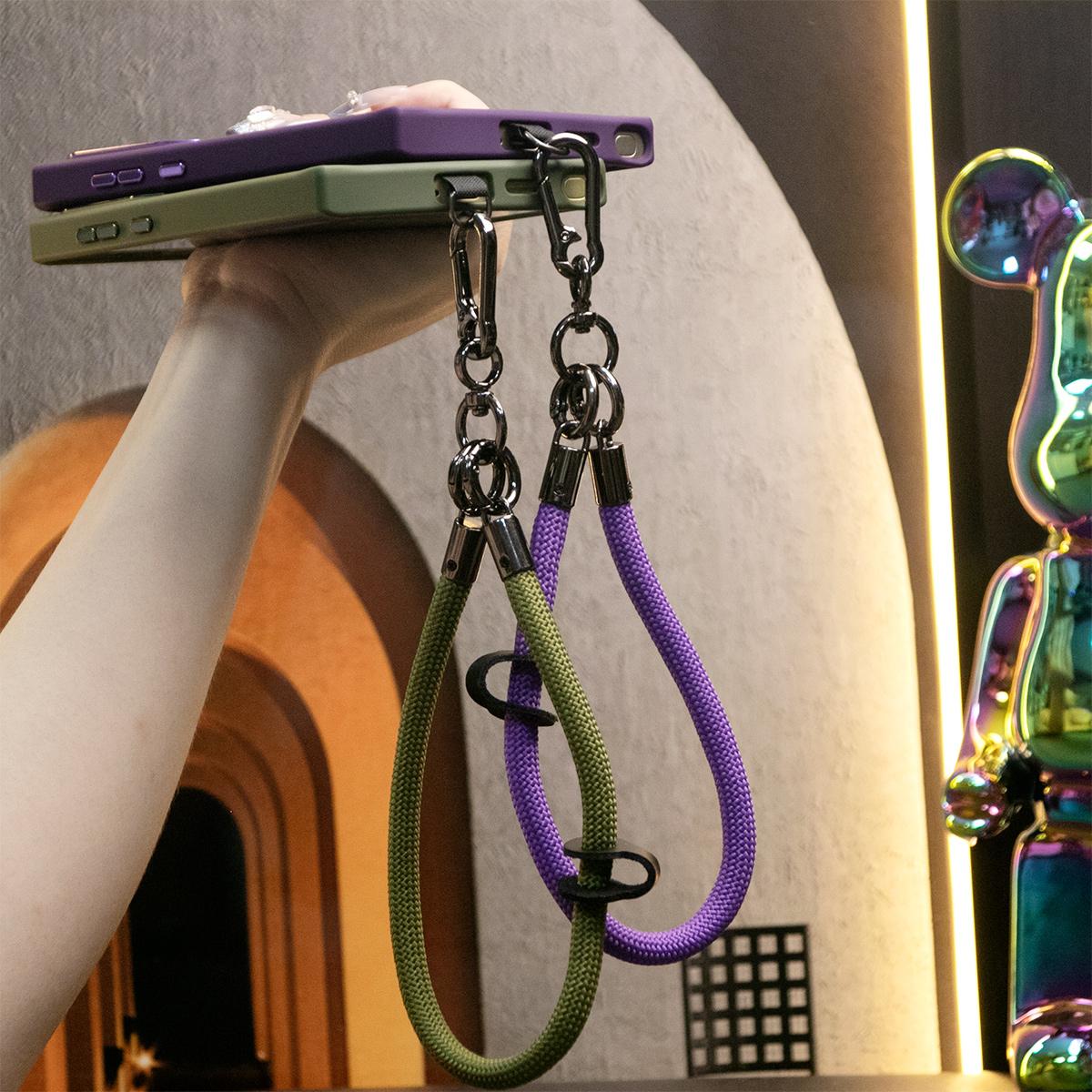 For iPhone 16 15 14 13 12 11 Phone Case With Multifunctional Climbing Rope, Clear Magnetic Metal Kickstand for Magsafe Acrylic Not Yellowing Metal Camera Metal Frame Shockproof Full Cover