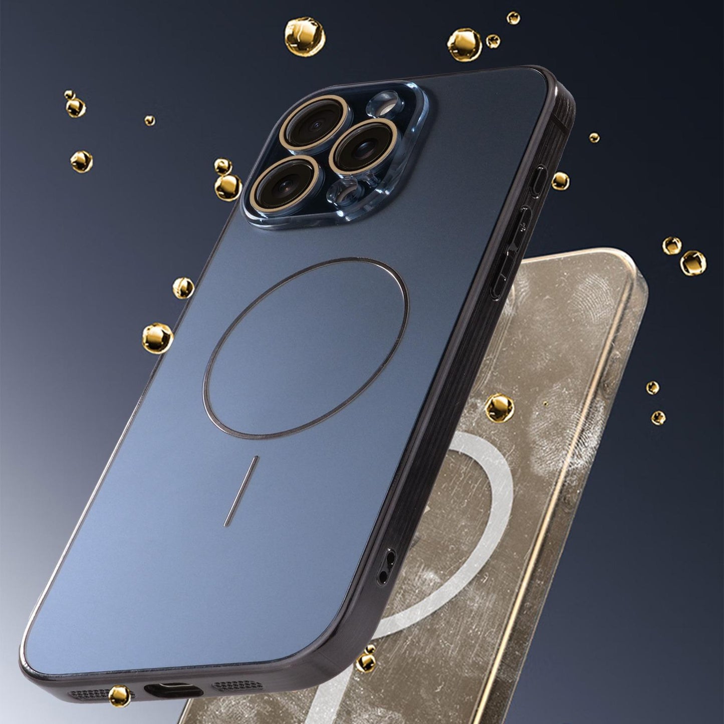 AG Glass Plating Fine Ring Strong Magnetic Phone Case With Len Protector For iPhone 16ProMax 15 14 13 12 11, Phone Handfeel Hard Full Cover