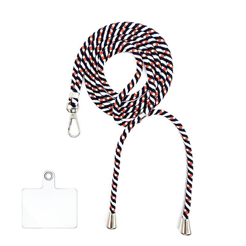 6MM Colorful Adjustable Crossbody Phone Lanyard Strap Mobile Phone Hanging Rope Detachable Rotatable Clasp Phone Neck Straps Anti-lost Lanyards for Telephone Jewelry