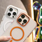 Two-tone High Definition Acrylic Magnetic For Magsafe Wireless Charging Case For iPhone 16 15 14 13 12 11 Pro Max Shockproof Clear Metal Camera Frame Hard Cover