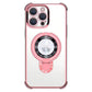 Luxury Plating Four Corners Shockproof Clear Case With Magnetic Stand For iPhone 16 15 14 13 Transparent Hard Acrylic Hybrid Bumper Hard Full Cover