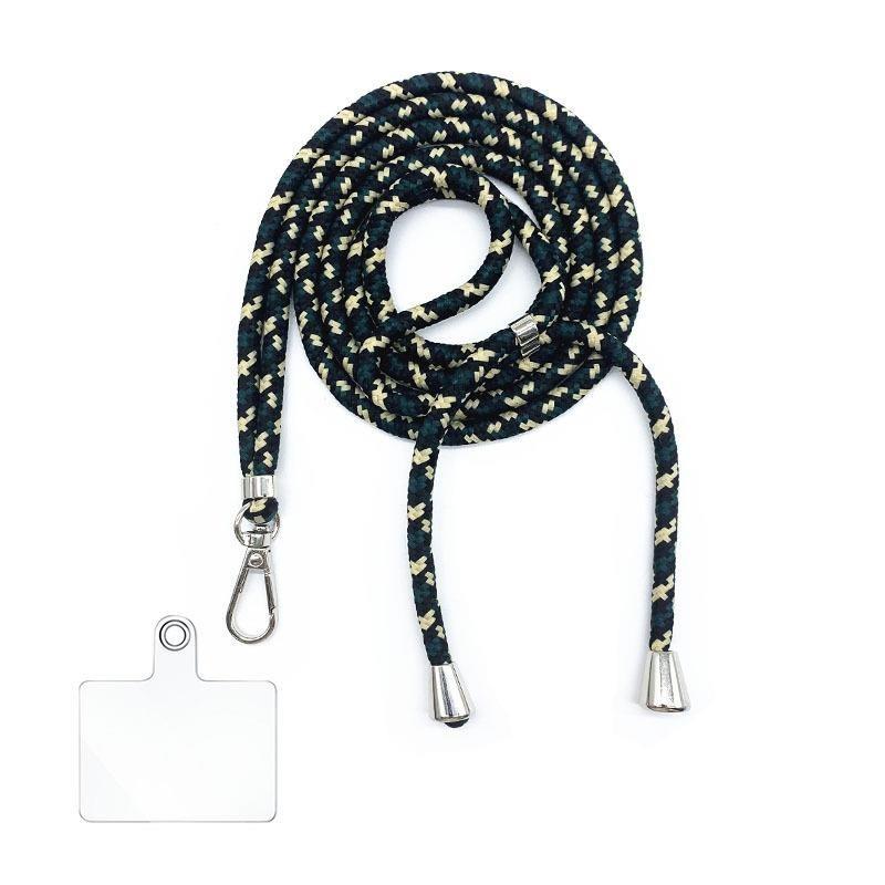 6MM Colorful Adjustable Crossbody Phone Lanyard Strap Mobile Phone Hanging Rope Detachable Rotatable Clasp Phone Neck Straps Anti-lost Lanyards for Telephone Jewelry