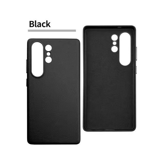 Leather Phone Case For Samsung S25Ultra S25+ S25 Metal Camera Frame Volume Button Full Protective Shockproof Back Cover With Microfiber Lining