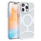 For iPhone 16ProMax 16 15 14 13 12 Plus Pro Max Phone Case, Hollow Out Matte Cooling Magnetic PC Ultra Light, Heat Dissipation Metal Lens Protection Soft Full Cover