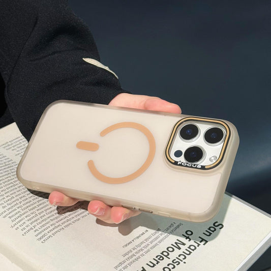 Matte PC Transparent Magnetic Len Protection Shockproof Phone Case For iPhone 16ProMax 15 14 13 12 11 Clear Skin Feel Hard Full Cover