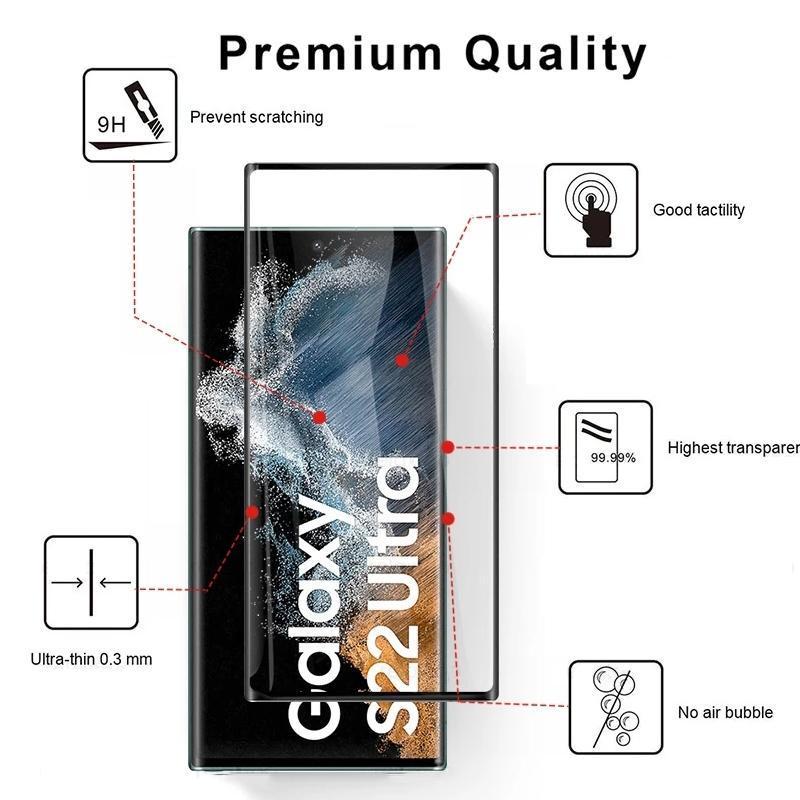 2 Pieces Tempered Film Glass Screen Protector For Samsung S25 S25Plus S24 S24FE S24Plus S24Ultra