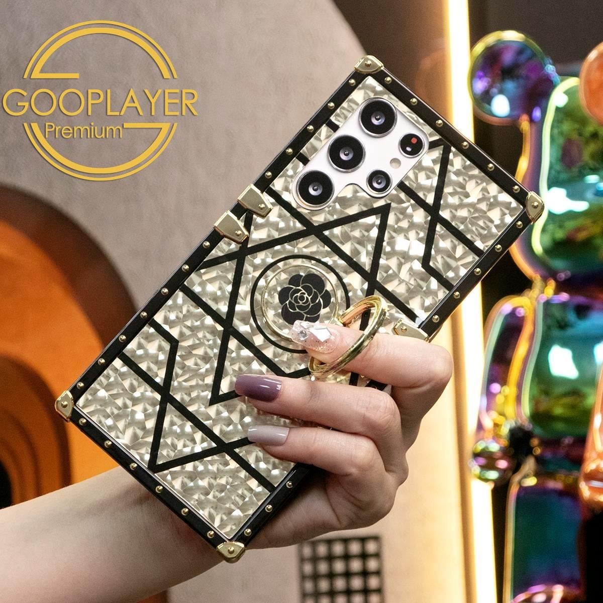 Luxury Glitter Retro Astral Phantom TPU Shockproof Phone Cover with Ring Kickstand For iPhone 16 15 14 13 12 11 X/XS XSMax XR Fashion Geometric Square Soft Phone Case