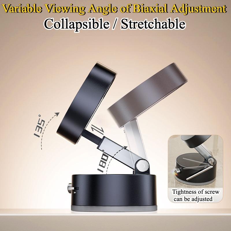 Flexible ABS+PC 360° Magnetic Vacuum Adsorption Double-sided Fold Rotating Multi-angle Strong Suction, Stable Holder, Hands Free Automobile, Adjustable Mount for All Phones