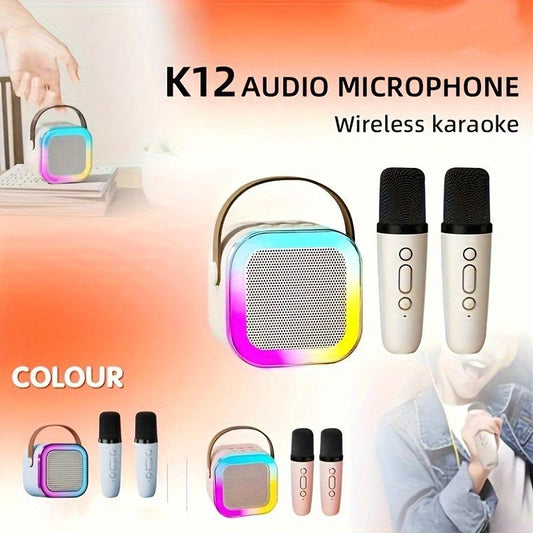 Portable Handheld Karaoke Mic Speaker Machine - Wireless, Rechargeable, Dual Power Mode, Mono Audio, Button Control, 36V, Lithium-Polymer Battery - Perfect for Adults Home Party, Birthday, K12