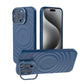 Matte Ripple Pattern Magnetic Phone Case with Camera Kickstand For iPhone 16ProMax 16 15 14 13 Skin Feel Shockproof Soft Full Cover