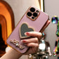 For iPhone 16 15 14 13 12 11 XR XSMax X/XS Phone Case, Love Heart Mirror, Plating Electroplate Luxury Elegant Case Camera Protector Shockproof Soft Cover