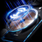 Double Ring Carbon Fiber Pattern Slim PC Strong Magnetic Phone Case with 360 Rotating Metal Kickstand For iPhone 16ProMax 15 14 13 12 Skin Feel Bumper Shockproof Hard Full Cover