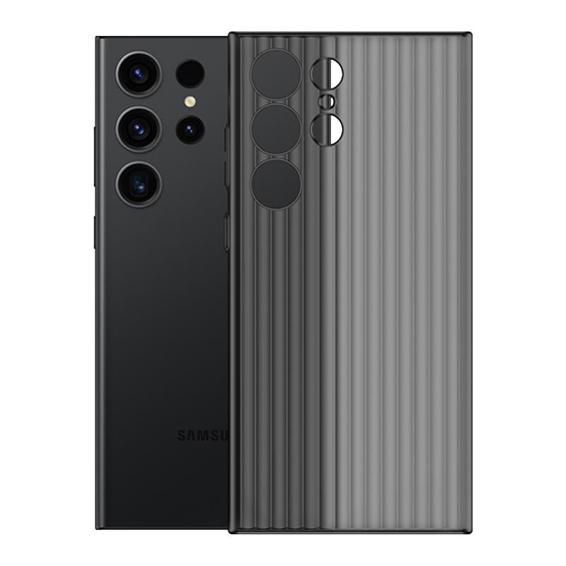 Corrugated Patter Matte Clear Ultra-thin Light Hard Slim Polycarbonate Transparent Phone Case for Samsung S25Ultra S25 S24 S23 Full Cover