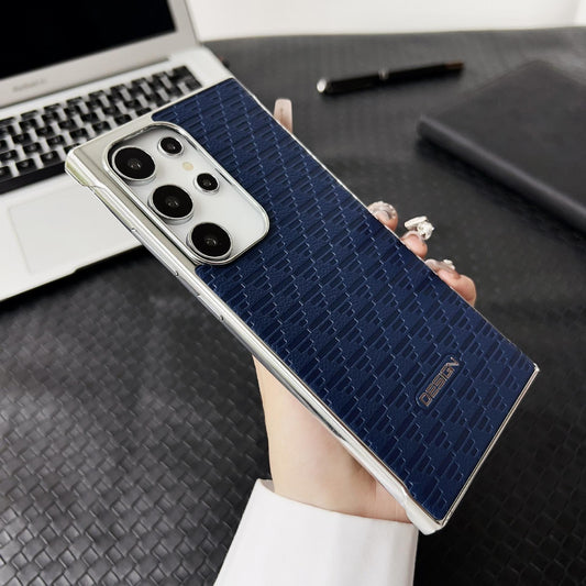 For Samsung S25Ultra S25+ S25 S24Ultra S24+ S24 Phone Case, Premium Printing Matte Plating Cooling PC Frameless Leather Ultra Slim, Camera Protection Cover Hard Cover