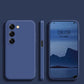 Square Liquid Silicone Matte Shockproof Phone Case For Samsung S25 S24 S23 Camera Protect Soft Cover