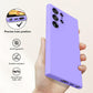 Slim Liquid Silicone Rubber Shockproof Phone Case for Samsung Galaxy S25 S25Plus S25Ultra S24 S24FE S24Plus S24Ultra , Soft Anti-Scratch Microfiber Lining Protection Case