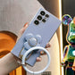 Rotating Windmill Holder Bracelet Strap Phone Case For Samsung S25 S24 S23 S22 S21 Note20