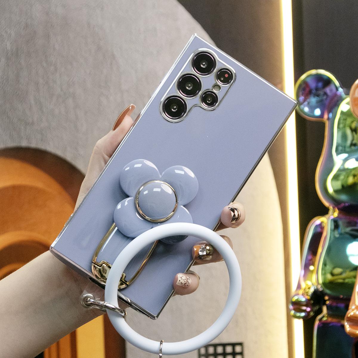 Rotating Windmill Holder Bracelet Strap Phone Case For Samsung S25 S24 S23 S22 S21 Note20