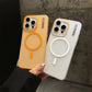 Matte Clear Magnetic Two-tone Slim PC Phone Case For iPhone 16ProMax 15 14 13 12 Transparent Skin Feel Bumper Shockproof Hard Full Cover