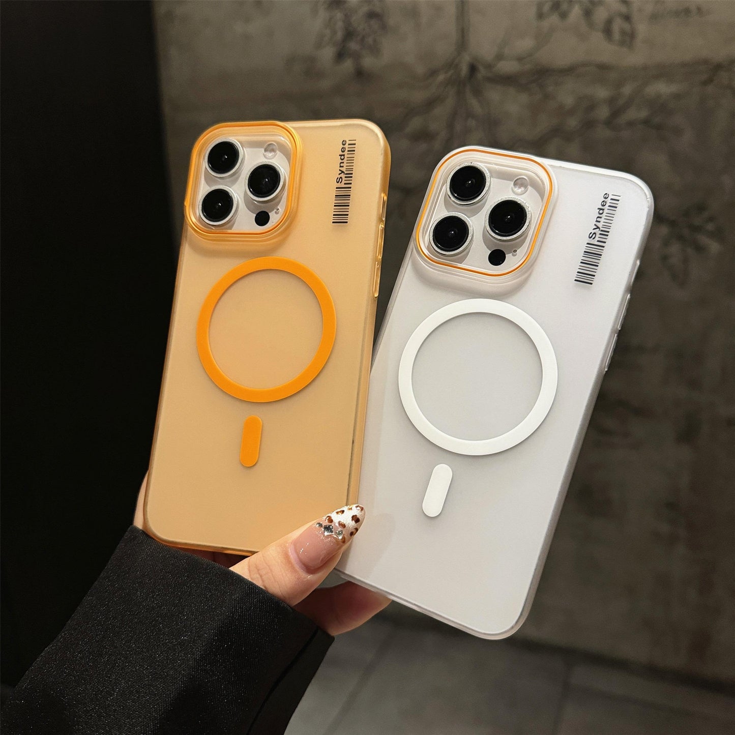 Matte Clear Magnetic Two-tone Slim PC Phone Case For iPhone 16ProMax 15 14 13 12 Transparent Skin Feel Bumper Shockproof Hard Full Cover