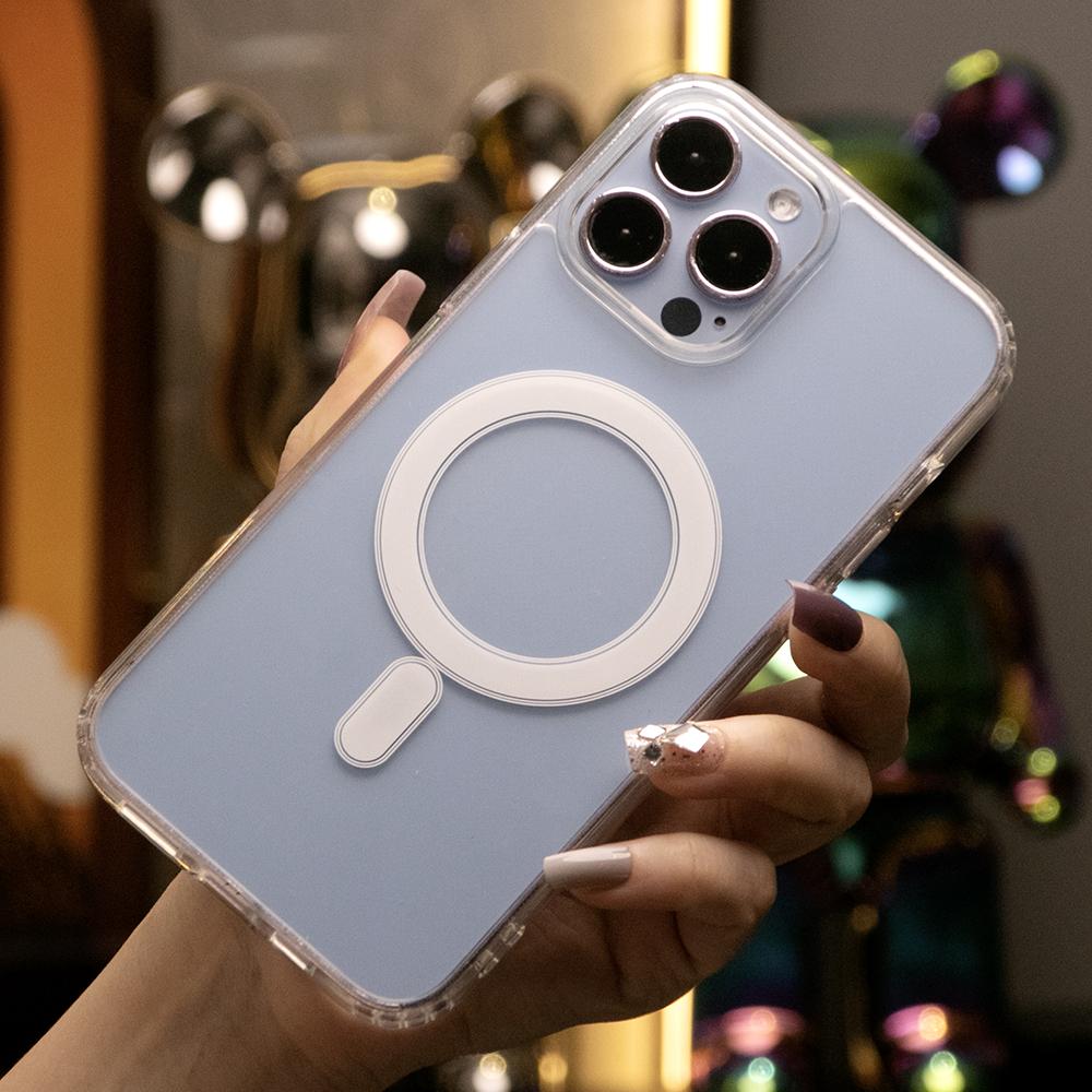 Transparent Magnetic Wireless Charging Phone Case For iPhone 16 15 14 13 12 11 Pro Max XR X/XS XSMax