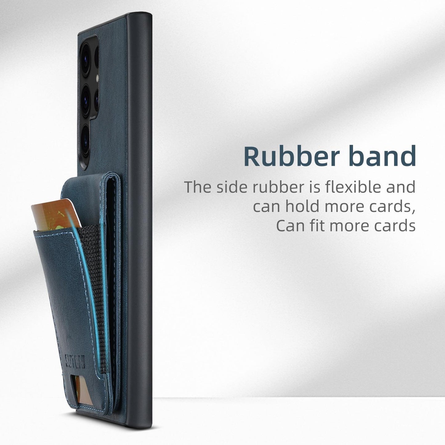 For Samsung S25 S24 S23 S22 Note20 Ultra Plus Phone Case, Smooth Surface Oil Wax Pattern Flip Elasticity Wallet Card Slot Leather Kickstand Magnetic Clasp Shockproof Phone Case