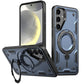 Anti-Dust Anti-Fall Heavy Duty Protection Shockproof Magnetic Phone Case With Rotating Metal Kickstand for Samsung S25Ultra S24 S23FE S23 A06 A05 A16 A15 A25 A35 A55 Bumper Matte Hard Cover
