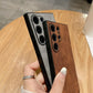 For Samsung S25Ultra S25Edge S24 S23 S22 S21 Note20 A16 A26 A36 A55 A56 Case, Maple Leaf Pattern Matte Suede Leather Shockproof Hard Phone Case