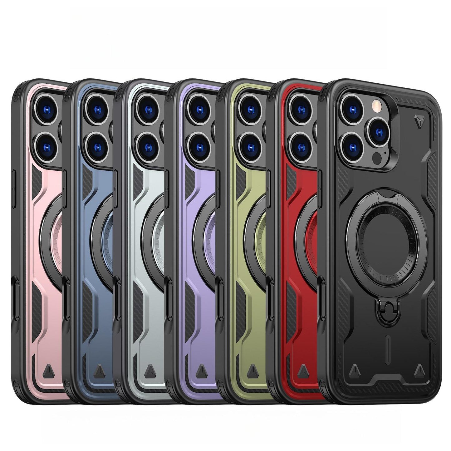 Anti-Dust Matte Anti-Fall Heavy Duty Protection Shockproof Strong Magnetic Phone Case With Rotating Metal Kickstand for iPhone 16ProMax 16 15 14 13 12 11 XR Bumper Hard Full Cover