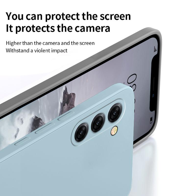 Square Liquid Silicone Matte Shockproof Phone Case For iPhone 16 15 14 13 12 11 XR XSMax X/XS Camera Protect Soft Cover