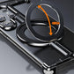 For Samsung S25Ultra S24Ultra S24+ S24 Aluminum π Shape Phone Case with Metal 360 Rotating Kickstand, Anti-Fall for Magsafe Shockproof Frameless Support Wireless Charging Hard Full Cover