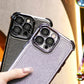 Glitter Clear Four Corners Anti Fall Transparent Plating Phone Case For iPhone 16 15 14 13 12 11 XR XSMax X/XS Built-in Camera Protector Hard Full Cover