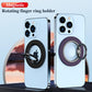 180 Degree Rotation Strong Magnetic Finger Ring Phone Holder Classy Damping Fold Stable Support Multi-angle Ring, for iPhone 16 15 14 13 12 for Samsung S25 S24 S23