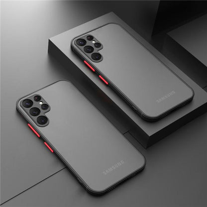 Armor Matte Phone Case For Samsung S25 S24 Ultra Plus S24 FE Shockproof Bumper Hard Case