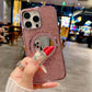 Bling Rhinestone Plating Diamonds Magnetic Wireless Charging Phone Case With Luxury Glitter Mirror Magnetic Kickstand For Samsung S24 S23 S22 Shockproof Protection Soft Bumper Cover