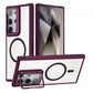 For Samsung S25Ultra S25 S24 S23 S21FE S20FE Strong Magnetic Phone Case, Glass Camera Kickstand Protection, HD Acrylic Four Corner Shockproof Bumper Hand Feel Hard Full Cover