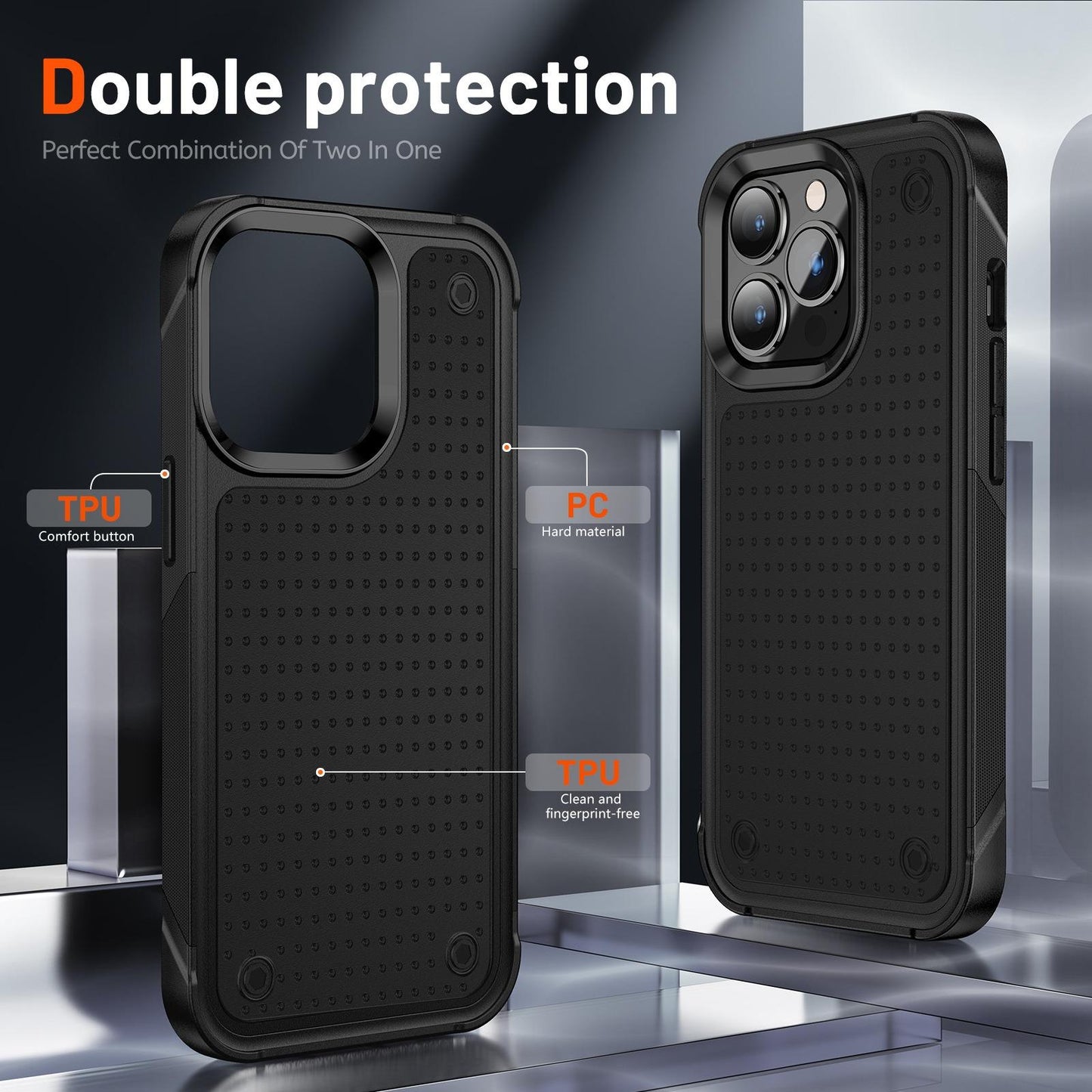 Anti-Dust Fall Heavy Duty Protection Shockproof Phone Case for iPhone 16ProMax 16 15 14 13 12 11 Hard Full Cover