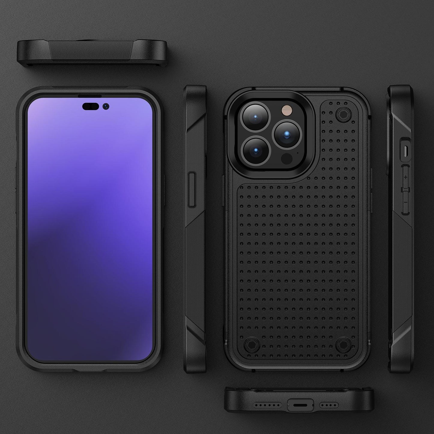 Anti-Dust Fall Heavy Duty Protection Shockproof Phone Case for iPhone 16ProMax 16 15 14 13 12 11 Hard Full Cover