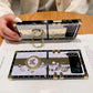 Luxury Glitter Mirror Butterfly Cover For Samsung Galaxy Z Flip 5 Fashion bracket Square Case For Samsung Galaxy Z Flip 4 Z Flip 3