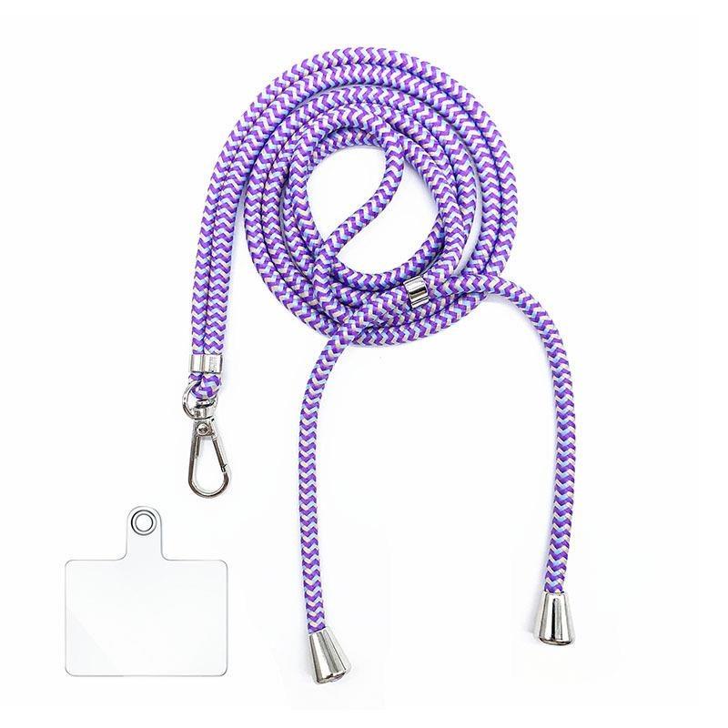 6MM Colorful Adjustable Crossbody Phone Lanyard Strap Mobile Phone Hanging Rope Detachable Rotatable Clasp Phone Neck Straps Anti-lost Lanyards for Telephone Jewelry