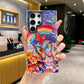 For Samsung S25 S24 S23 S22 A35 A36 A26 A54 A55 A56 Phone Case, Flower Rainbow Butterfly Rose, Oil Painting Camera Frame Anti-drop Hard Shockproof Full Cover
