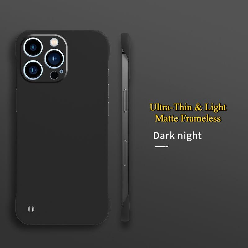 Matte PC Ultra-Thin Light Frameless Phone Case For iPhone 16ProMax 15 14 13 12 11 XR X/XS XSMax Skin Feel Hard Full Cover