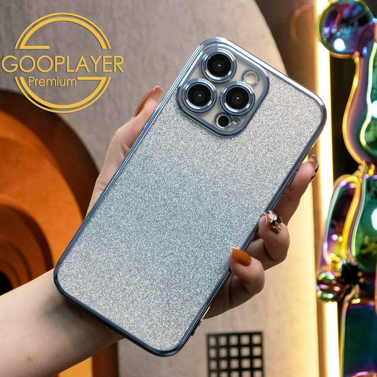For iPhone 16 15 14 13 Pro Max Phone Case, Clear Gradient Glitter TPU Luxury Plating Slim Soft Full Cover