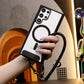 Transparent Magnetic Shockproof Hard Phone Case With Multifunctional Climbing Rope For Samsung S25 S25Plus S25Ultra S24 S24FE S24Plus S24Ultra Candy Color Edges Clear Acrylic Cover