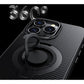 Carbon Fiber Pattern Slim PC Business Strong Magnetic Phone Case with 360 Rotating Metal Kickstand For iPhone 16ProMax 15 14 13 12 Skin Feel Bumper Shockproof Hard Full Cover