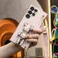 Candy Bear Holder Crossbody Lanyard Phone Case For Samsung S25 S24 S23 S22 S21 Note20 Soft TPU Back Cover